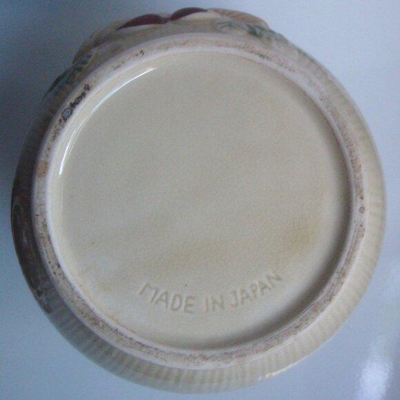 Vintage 70s Large Mushroom Canister & Lid Made in Japan - Picture 9 of 12